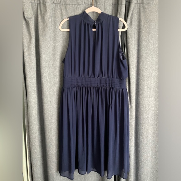 Azalea by Modcloth Semi formal sleeveless blue chiffon dress size 2x - Picture 2 of 6